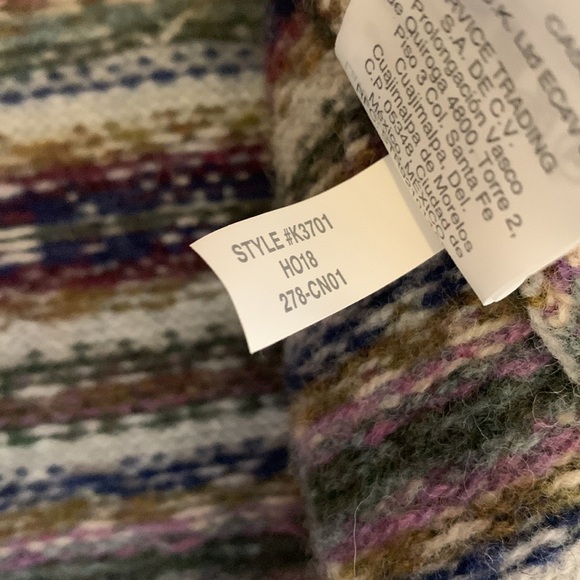 J.crew 100% Lamb Wool Print Pattern Knit Sweater Sz Medium - Picture 11 of 14